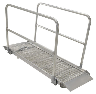 ALUM GRIP WALK RAMP W/RAIL 39.38X96.75